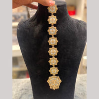 Hira Collections Gorgeous Crystal Stone And Pearl Hair Choti Wedding & Festive Look  
