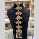 Hira Collections Royal Kundan Stone And Pearl Hair Choti for Bridal Look