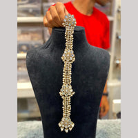 Hira Collections Royal Kundan Stone And Pearl Hair Choti for Bridal Look