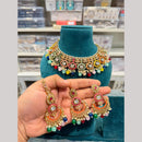 Hira Collections Wedding Wear Kundan Stone Beads And Pearl Necklace Set
