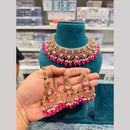 Hira Collections Wedding Wear Kundan Stone Beads And Pearl Necklace Set