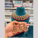 Hira Collections Wedding Wear Kundan Stone Beads And Pearl Necklace Set