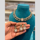 Hira Collections Wedding Wear Polki Kundan Stone Necklace Set 