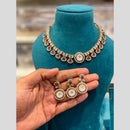 Hira Collections Wedding Wear Polki Kundan Stone Necklace Set