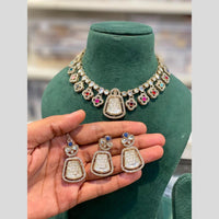 Hira Collections Wedding Wear Polki Kundan Stone Necklace Set