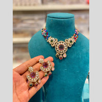 Hira Collections Wedding Wear Polki Kundan Stone And Pearl Necklace Set