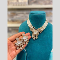 Hira Collections Wedding Wear Polki Kundan Stone And Pearl Necklace Set