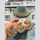Hira Collections Wedding Wear Crystal Stone And Pearl Choker Necklace Set