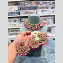 Hira Collections Wedding Wear Crystal Stone And Pearl Choker Necklace Set