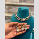 Hira Collections Royal Pota Stone Choker Necklace Set