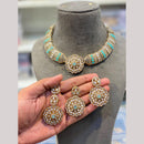 Hira Collections Royal Pota Stone Choker Necklace Set