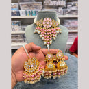 Hira Collections Premium Kundan Stone And Beads Choker Necklace Set