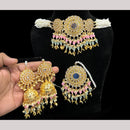 Hira Collections Premium Kundan Stone And Beads Choker Necklace Set