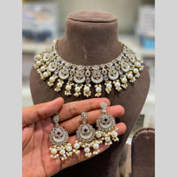 Hira Collections Royal Pota Stone And Beads Choker Necklace Set