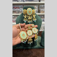 Hira Collections Royal Kundan Stone And Beads Choker Necklace Set