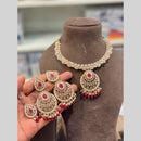 Hira Collections Beautiful Crystal Stone And Beads Choker Necklace Set