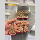 Hira Collections Beautiful Crystal Stone And Beads Choker Necklace Set