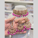 Hira Collections Beautiful Crystal Stone And Beads Choker Necklace Set