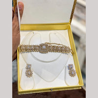 Hira Collections Designer American Daimond Choker Necklace Set