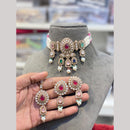 Hira Collections Fancy Crystal Stone And Beads Ethnic Choker Necklace Set