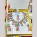Hira Collections Designer Pota Stone And Austrian Stone Necklace Set