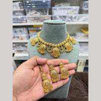 Hira Collections Designer Pota Stone And Pearl Choker Necklace Set