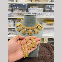 Hira Collections Designer Pota Stone And Pearl Choker Necklace Set