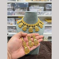 Hira Collections Designer Pota Stone And Pearl Choker Necklace Set