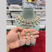 Hira Collections Designer Polki Kundan Stone Necklace Set