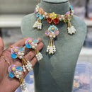 Hira Collections Dilruba Maiyya Flower Choker Necklace Set / Beautiful Ethnic Jewellery for Women