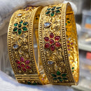 Hira Collections Premium Pota Stone Openable Bangles Set