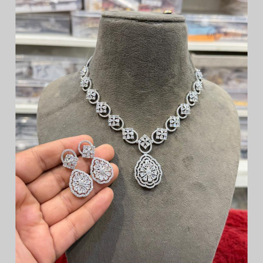 Hira Collections Designer American Daimond Necklace Set