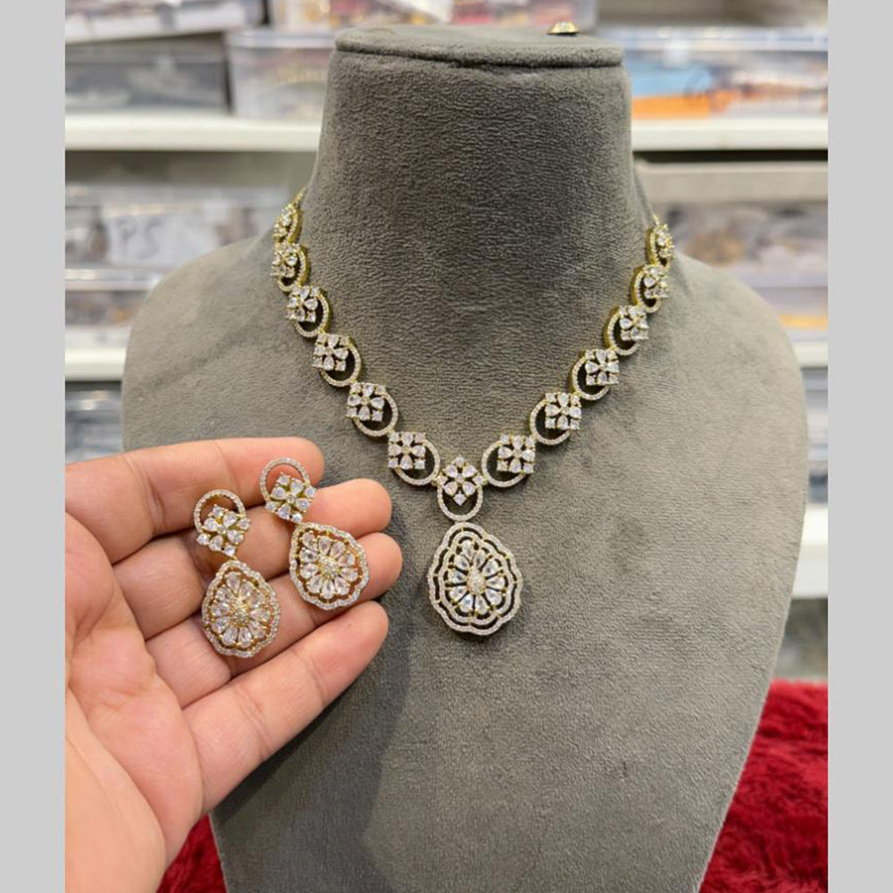 Hira Collections Designer American Daimond Necklace Set