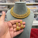 Hira Collections Traditional Indian Pearl Choker Necklace Set