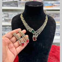 Hira Collections Designer American Daimond Necklace Set