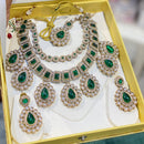 Hira Collections Luxury Polki Kundan Stone And Pota Stone Necklace Set 