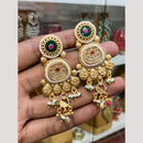 Hira Collections Glamorous Pota Stone And Pearl Dangler Earrings