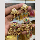 Hira Collections Glamorous Pota Stone And Pearl Jhumki Earrings