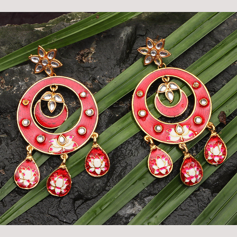 Darshana Jewels  Meenakari Dangler Earrings