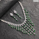 Heera Jewellers Gold Plated AD Stone Necklace Set