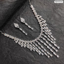 Heera Jewellers Gold Plated AD Stone Necklace Set
