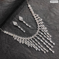 Heera Jewellers Gold Plated AD Stone Necklace Set