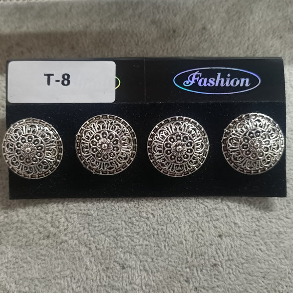 Tahura Oxidised Plated Stud Earrings