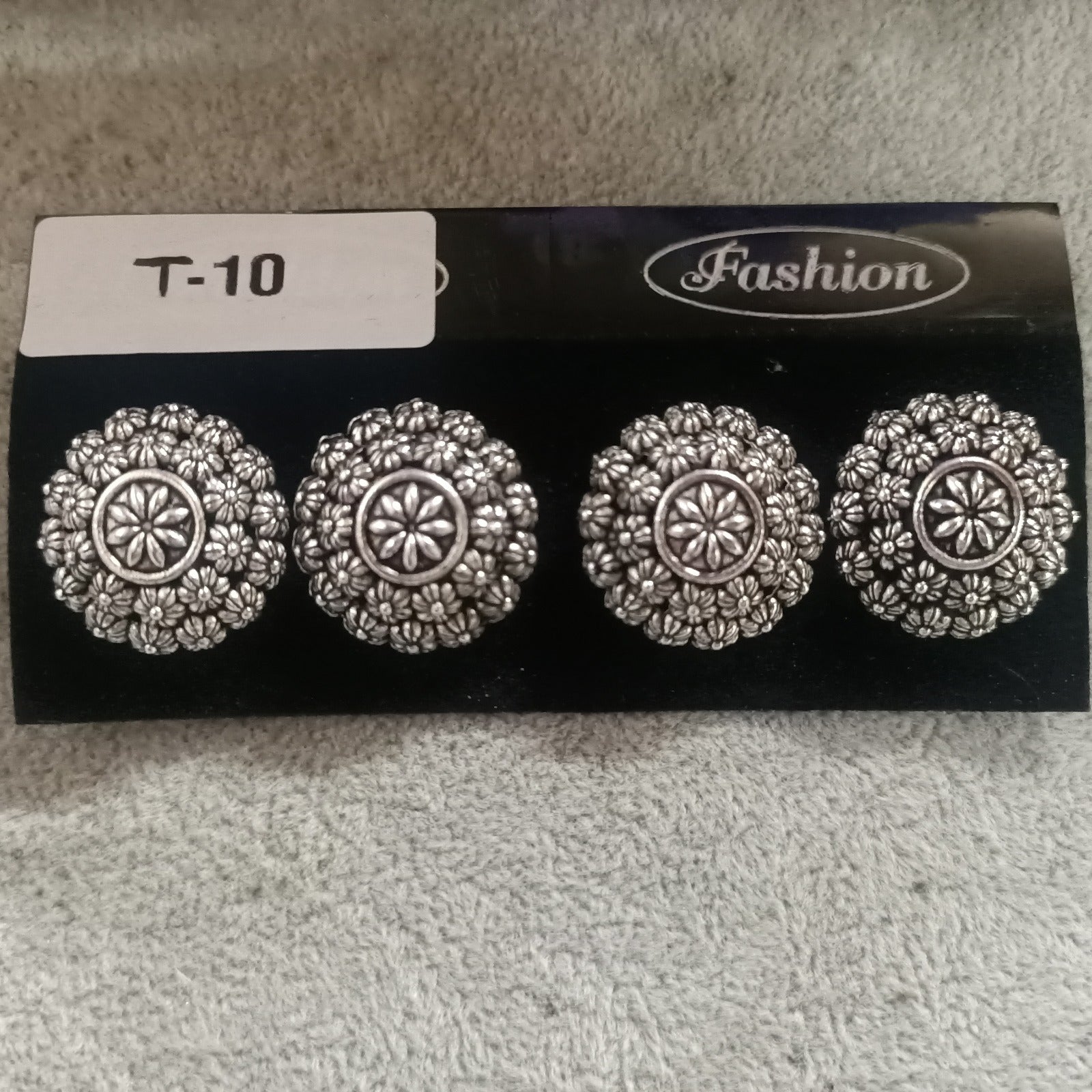 Tahura Oxidised Plated Stud Earrings