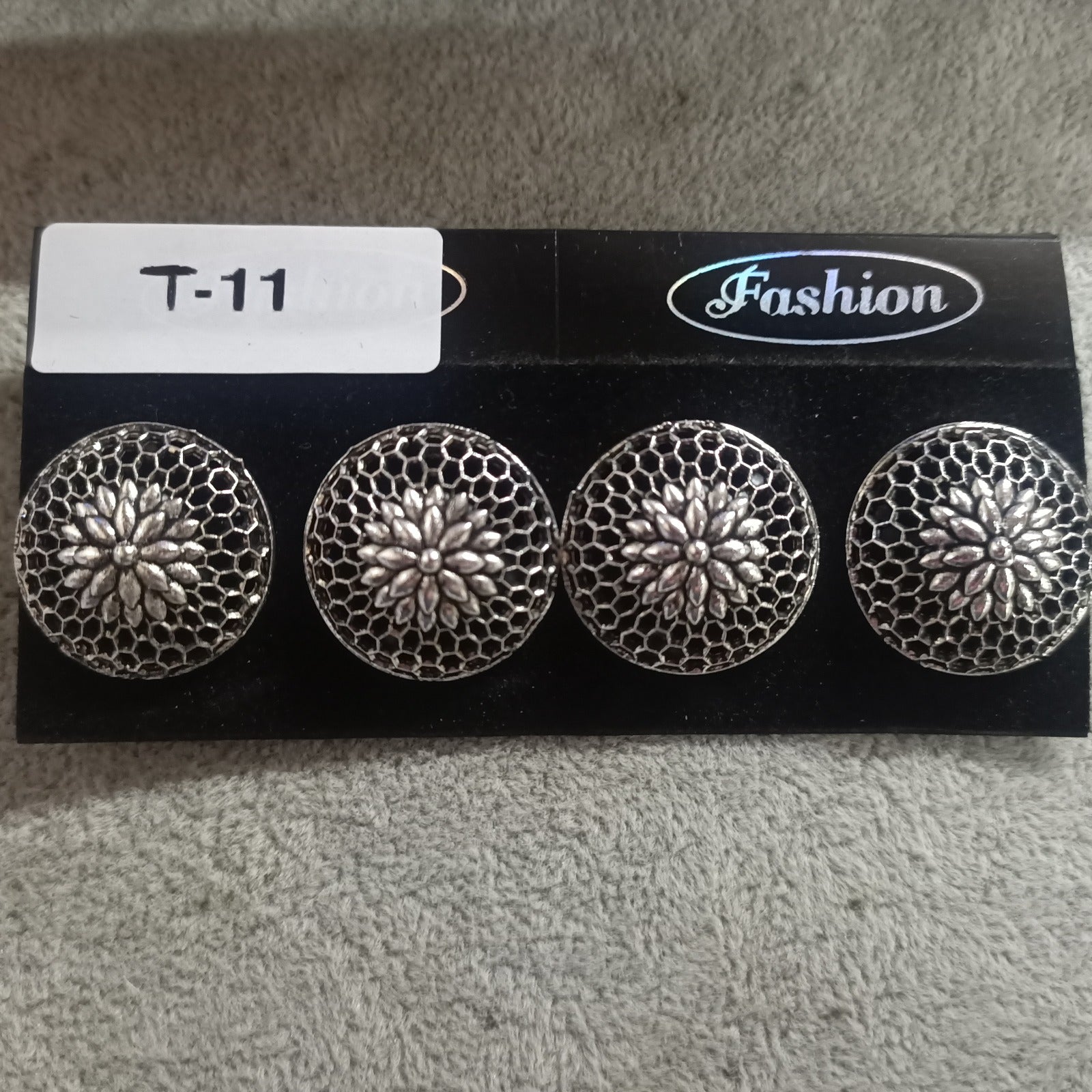 Tahura Oxidised Plated Stud Earrings