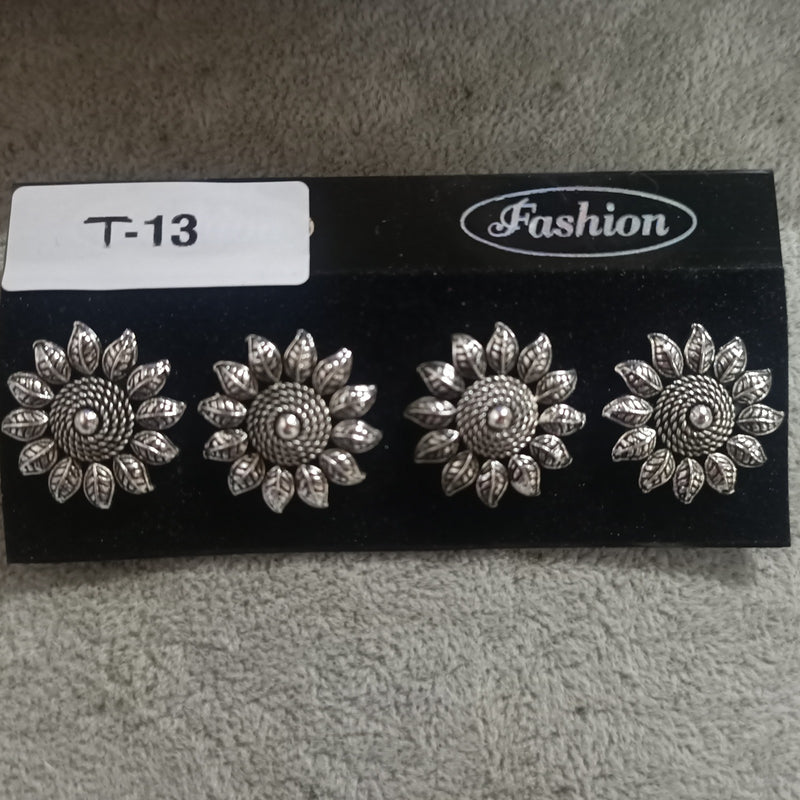 Tahura Oxidised Plated Stud Earrings