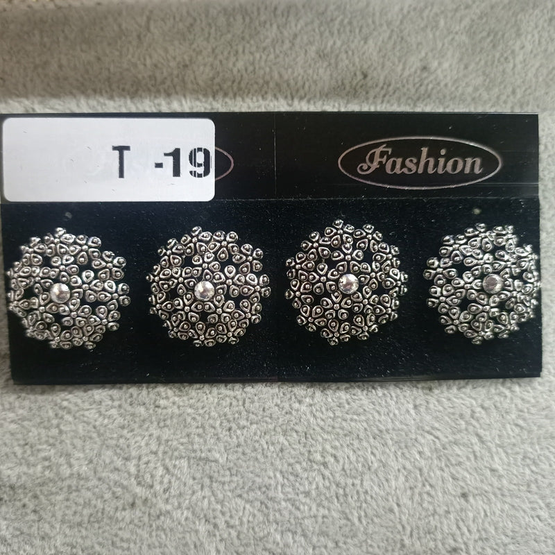 Tahura Oxidised Plated Stud Earrings