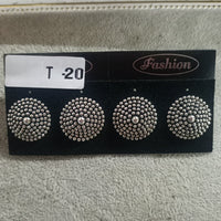 Tahura Oxidised Plated Stud Earrings