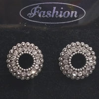 Tahura Oxidised Plated Stud Earrings