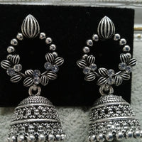 Tahura Oxidised Plated Jhumki Earrings